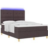  LED Box Spring Krevet Tamno smeđa 160 x 200 cm tkanina | Eponuda.ba