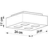  Stropna svetilka MONO 4 bela, (21348121) | Shoptok.si