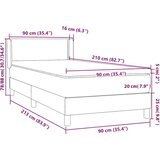 Box spring postelja z vzmetnico temno modra 90x210 cm žamet, (21792460) | Shoptok.si