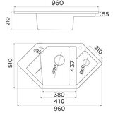  Sudoper crni Xgranit Diamond Metalac | Eponuda.ba