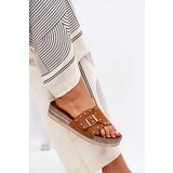 Boto Women&#039;s Platform Slippers With Buckle And Studs Camel Nusithia | shoptok.hr