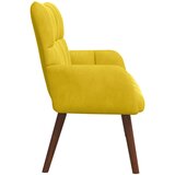 SOFA za dvije osobe Žuta 115 x 61 x 87 cm Baršun | shoptok.hr