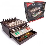 Lifetime Games Deluxe 10-v-1 set družabnih iger v leseni škatli – 188 delov Cene