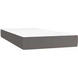  Box spring postelja z vzmetnico siva 90x200 cm umetno usnje, (20899874) | Shoptok.si