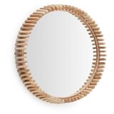 Kave Home Stensko ogledalo z lesenim okvirjem ø 60 cm Polke – | Shoptok.si