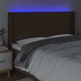  Uzglavlje tamnosmeđe 163x16x118/128 cm od tkanine | shoptok.hr