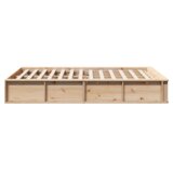 vidaXL posteljni okvir s prostorom za shranjevanje 140x200 cm trden bor | Shoptok.si