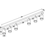 SPOT svetiljka PIPE 6xGU10/10W/230V crna | Eponuda.com