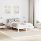  Okvir kreveta s uzglavljem Bijela i svijetlosiva 120 x 190 cm | Eponuda.com