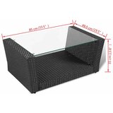  4-dijelna vrtna garnitura od poliratana s jastucima crna | shoptok.hr