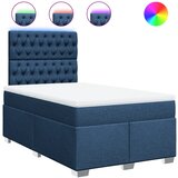  Krevet s oprugama i madracem plavi 120 x 200 cm od tkanine | shoptok.hr