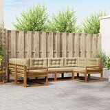  Set vanjskih sofa 6 kom. Prirodna i bež Smeđa 325 x 170,5 x 73 cm | shoptok.hr