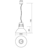  Redo 01-1282 - Visilica na sajli PEEP 1xE27/42W/230V prečnik 34,5 cm bela | Eponuda.com