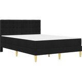  Okvir kreveta s madracem s uzglavljem Crna 140 x 190 cm tkanina | shoptok.hr