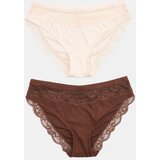 Sinsay Viskozne gaćice s čipkastim obrubom 2 pack | shoptok.hr