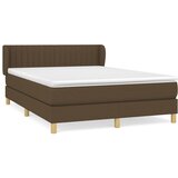  s oprugama i madracem tamnosmeđi 140 x 190 cm od tkanine | shoptok.hr