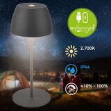 BRILONER MINI LED stona lampa, prigušiva, punjiva, na dodir, za spoljnu upotrebu, LED/2,5W/5V, IP44, 1800 mAh, antracit | Eponuda.com