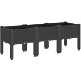  Vrtna sadilica s nogama crna 120 x 40 x 42 cm PP | Eponuda.ba
