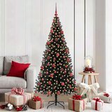 vidaXL Božično drevo med 300 LED z stojalom Črna 180 cm PVC | Shoptok.si