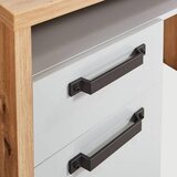 XORA mladinska pisalna miza leseni material siva, barve hrasta | Shoptok.si