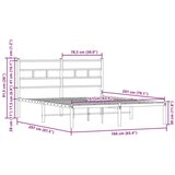 vidaXL Posteljni okvir brez vzmetnice z vzglavjem rjavi 160x200 cm | Shoptok.si