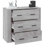  Komoda sivog hrasta sonome 80x33x70 cm od konstruiranog drva Siva | Shoptok.si