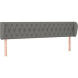  Uzglavlje s ušima tamnosivo 183x23x78/88 cm od tkanine | shoptok.hr