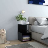  Nočna omarica 2 kosa črna 35x35x55 cm iverna plošča, (20623874) | Shoptok.si