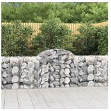 vidaXL Lučne gabionske košare 25 kom 200x50x80/100cm pocinčano željezo | shoptok.hr