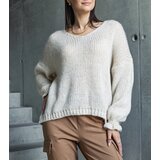 Gemre Beige V-neck Sweater Gista | shoptok.hr
