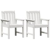  Vrtna blagovaonska stolica 2 pcs Bijelo 65,5 x 59 x 88 cm HDPE | shoptok.hr