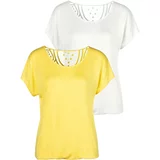 VIVANCE Majica žuta / bijela