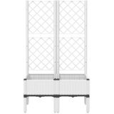  Vrtna sadilica s rešetkom bijela 80 x 40 x 142 cm PP | Eponuda.com