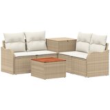  Set sofe 6 kom. Bež i krem bijela Poli Rattan i čelik | shoptok.hr
