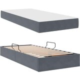  Krevet s madracem i skladištem Tamno siva 100 x 200 cm Baršun | shoptok.hr