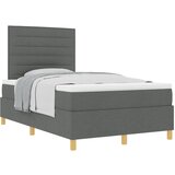 vidaXL Box Spring Postelja z Blazino Temno Siva 120x200 cm Tkanina, (22051235) Cene