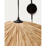 Kave Home Stenska svetilka v črni in naravni barvi Rosella – | Shoptok.si