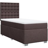  Krevet s oprugama i madracem tamnosmeđi 90 x 190 cm od tkanine | shoptok.hr