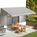 vidaXL Nadomestno blago za tendo antracitno in belo 6x3 m Cene