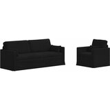  Set sofe 2 pcs Crna 198 x 78 x 80 cm tkanina | shoptok.hr