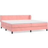 The Living Store Box spring postelja z vzmetnico roza 200x200 cm žamet - Box Spring Postelja, (21489708) | Shoptok.si