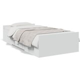 Furnova Posteljni okvir s predali bel 100x200 cm inženirski les, (21935251) | Shoptok.si