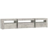 TV ormarić s LED svjetlima siva boja betona 195x35x40 cm | Eponuda.ba