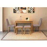 Hanah home vina mini 03 0701 oak soho grey (produžni set trpezarijskih stolova i stolica (6 komada)) | ePonuda.com