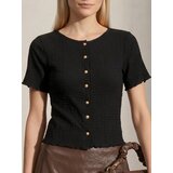 Sinsay Bluza kratkih rukava s ukrasnim gumbima | shoptok.hr