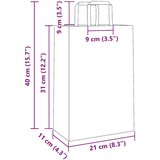  Papirnate vrećice 250 kom s ručkama plave 21x11x31 cm | shoptok.hr