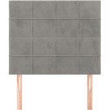  Uzglavlje svijetlosivo 80x5x118/128 cm baršunasto | shoptok.hr