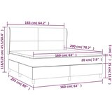  Box spring s madracem svjetlosiva 160x200 cm tkanina | shoptok.hr