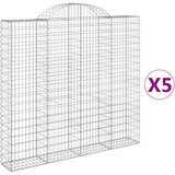  Lučne gabionske košare 5 kom 200x30x180/200cm pocinčano željezo | shoptok.hr