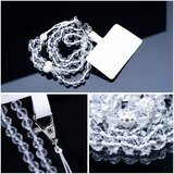  Privjesak za telefon CRYSTAL DIAMOND / dužina kabla 74cm (37cm u omči) / oko vrata bijeli | shoptok.hr